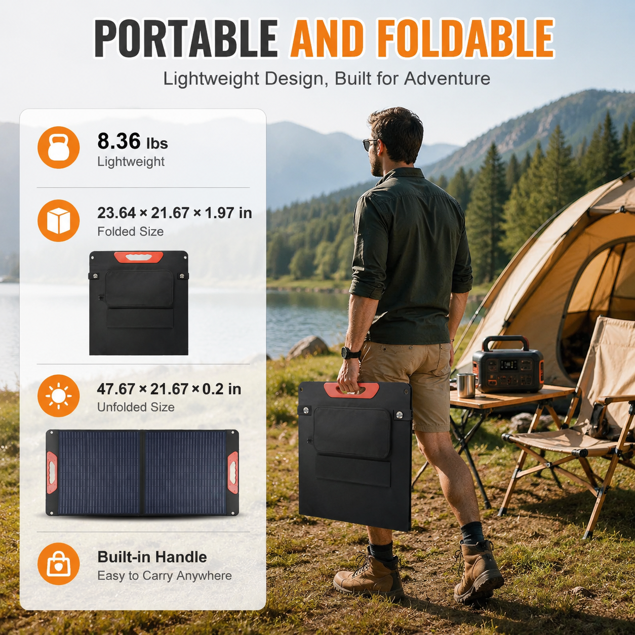 Sunvivae 100W Foldable Solar Panel with USB-C & MC4