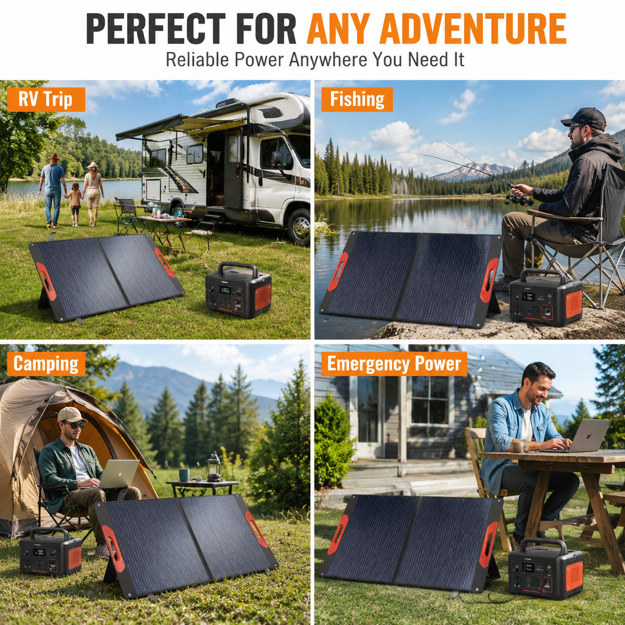 Sunvivae 100W solar panel for RV trips, fishing, camping and emergency backup