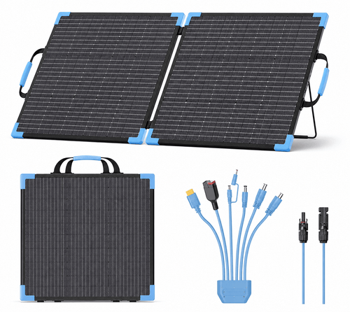 Sunvivae 110W Bifacial Portable Solar Panel with Adjustable Kickstands & Multi-Connector Cable - Sunvivae