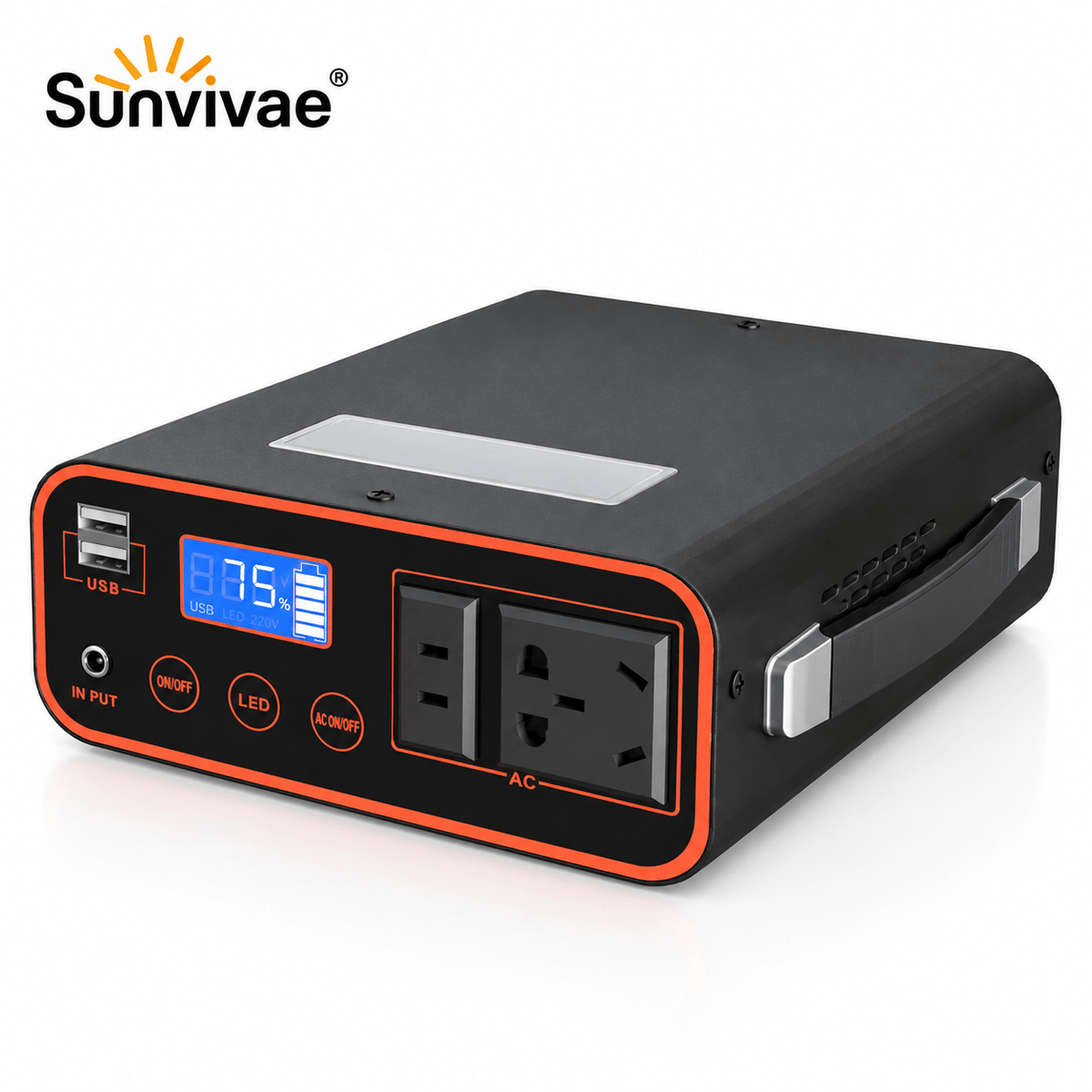 Sunvivae 180Wh LiFePO₄ Portable Power Station, 300W Pure Sine Wave - Sunvivae