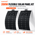 Sunvivae 200W Flexible Solar Panel Kit – 2 × 100W 12V ETFE Monocrystalline Panels - Sunvivae