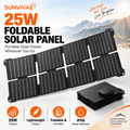 Sunvivae 25W Foldable Solar Panel with USB-C, USB-A & DC Output, IPX6 Water Resistant - Sunvivae