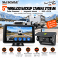 SUNVIVAE 5" Wireless Solar Backup Camera System with BSD & DVR - Sunvivae