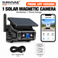 SUNVIVAE Wireless Solar Magnetic Backup Camera System – Phone App, 7″ or 10″ Monitor - Sunvivae